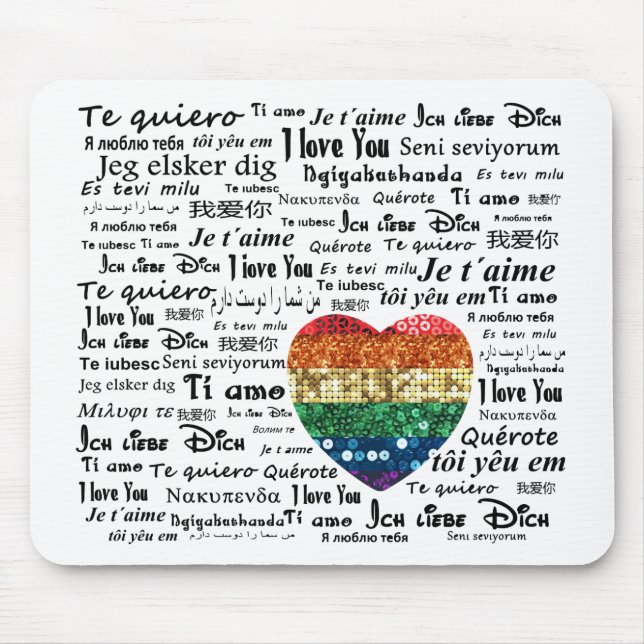 Liebe Fremdsprachen Mousepad (Vorne)