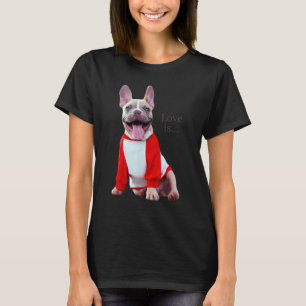 Liebe French Bulldog Frenchie Mama Vater Hund Welp T-Shirt
