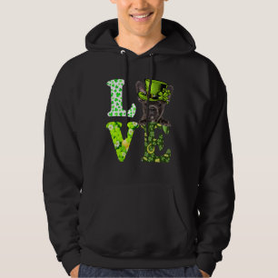 Liebe French Bulldog St Patrick's Day Kleeblatt Ir Hoodie