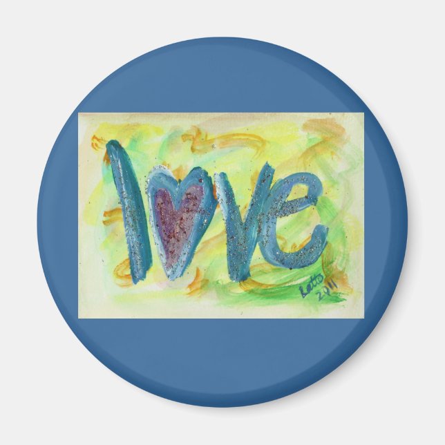 Liebe Fresh Spring Art Malerei Magnet (Vorne)