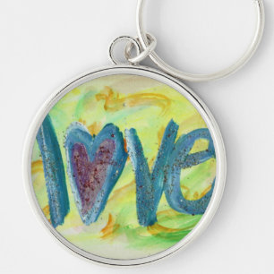 Liebe Fresh Spring Artwork Word Painting Schlüssel Schlüsselanhänger