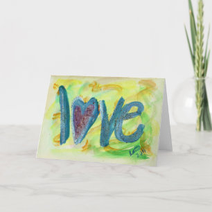 Liebe Fresh Spring Grußkarte oder Mitteilungskarte