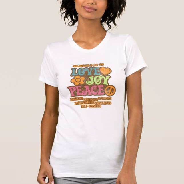 Liebe, Freude, Frieden T-Shirt (Vorderseite)