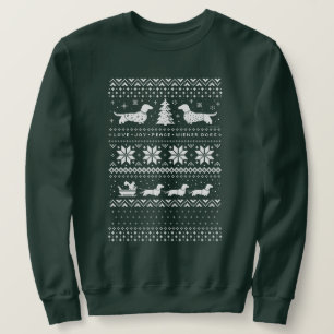 Liebe Freude Frieden Wiener Hunde Spaß Weihnachtsm Sweatshirt