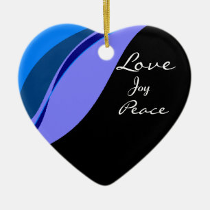 Liebe, Freude, Friedensverzierung Keramikornament