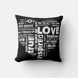 Liebe Freude Inspiration Worte Valentinstag Kissen