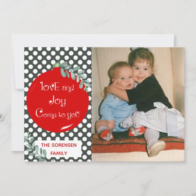 Liebe & Freude kommen Sie zu Weihnachten Foto (Vorderseite)