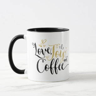 Liebe, Freude u. Kaffee-Liebhaber-freudiger Tasse