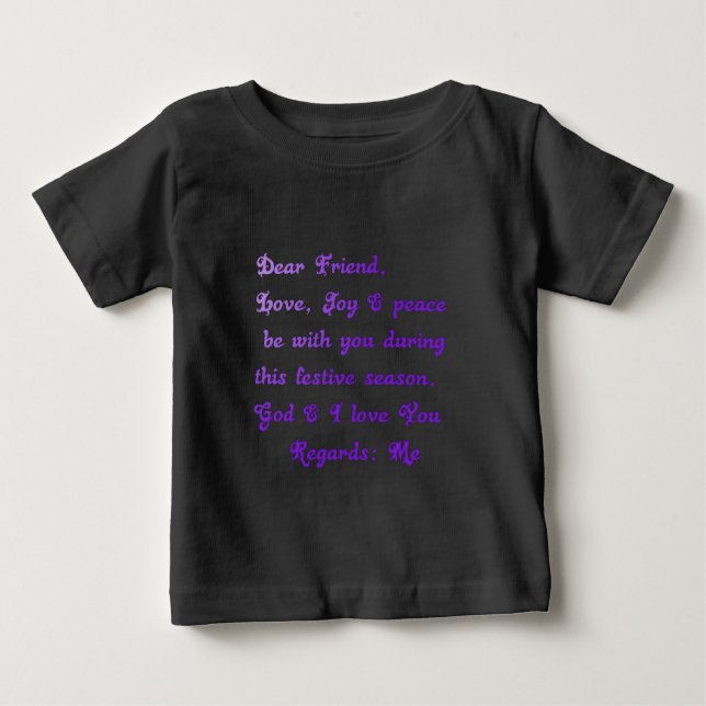 "Liebe Freunde" Feierliche Hochzeit Gruß Baby T-shirt (Vorderseite)