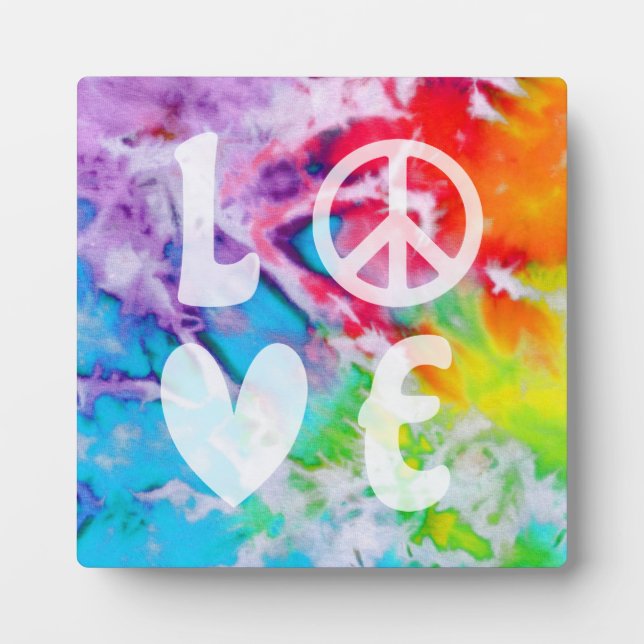 Liebe Frieden Abstrakter Regenbogen Wasserfarbe Ge Fotoplatte (Vorderseite)