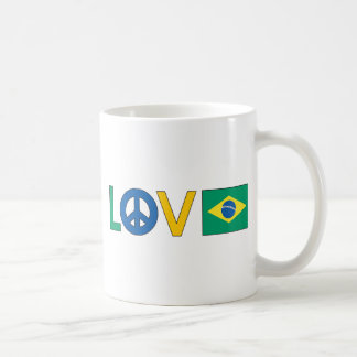 Liebe-Frieden Brasilien Kaffeetasse