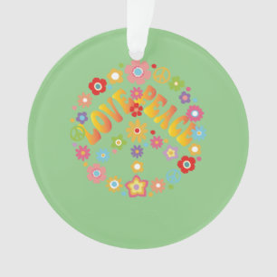 LIEBE FRIEDEN FREIHEIT 60er 70er Tie Dye Vintage H Ornament