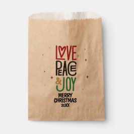 Liebe, Frieden, Freude - Frohe Weihnachten 20XX Geschenktütchen