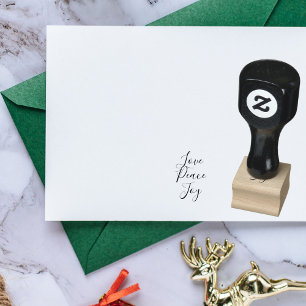 Liebe Frieden Freude Inspirierende Weihnachts-Tint Gummistempel
