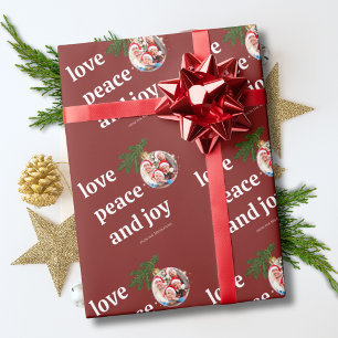 Liebe Frieden Freude Weihnachten Familie Foto Burg Geschenkpapier