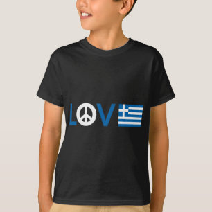 Liebe-Frieden Griechenland T-Shirt