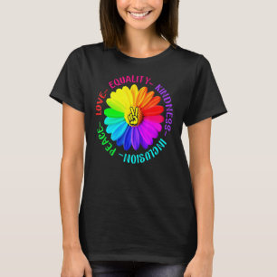 Liebe Frieden Güte Gleichheit Integration Friedens T-Shirt