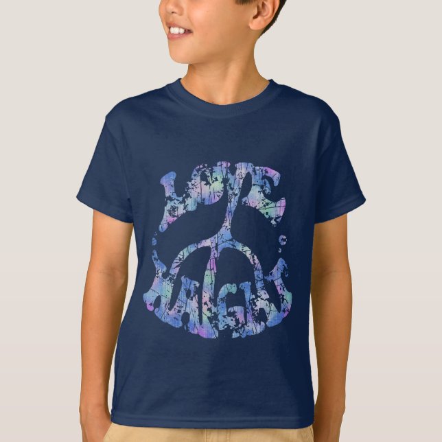 Liebe-Frieden-Haight T-Shirt (Vorderseite)