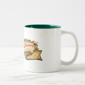 Liebe Frieden & Harmonie Zweifarbige Tasse