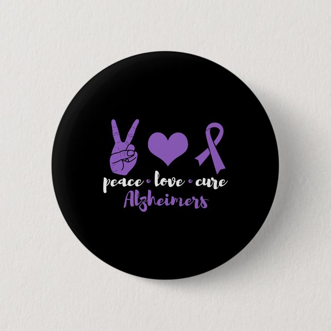 Liebe Frieden Heilung Heimerheimers Awareness Fami Button (Vorderseite)