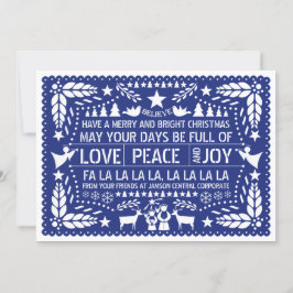 Liebe, Frieden, Jopapel Picado blauer Weihnachten