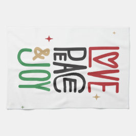 Liebe, Frieden, Joy Kitchtuch Geschirrtuch