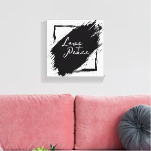 Liebe & Frieden Leinwand-Wandkunst Leinwanddruck