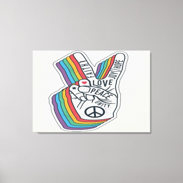 Liebe Frieden Leinwanddruck (Vorderseite)