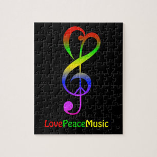 Liebe Frieden Musik Hippie Violinschlüssel