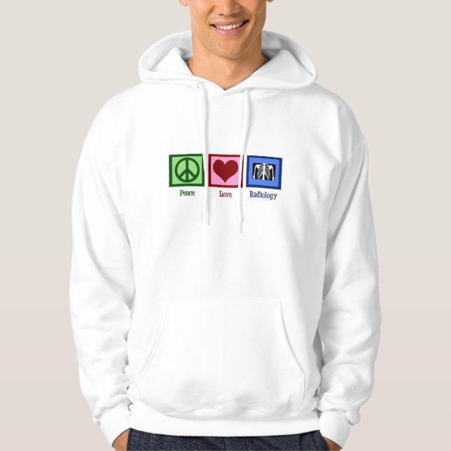 Liebe Frieden Radiologie Hoodie (Vorderseite)