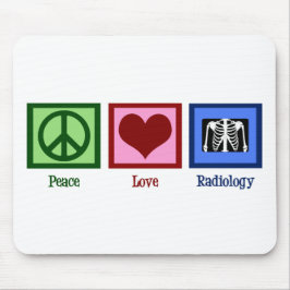 Liebe Frieden Radiologie Mousepad