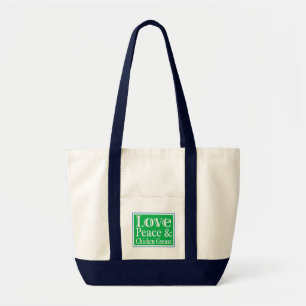 Liebe-Frieden u. Huhn-Fett-Taschen-Tasche Tragetasche