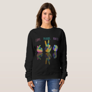 Liebe - Frieden und Einheit - Handzeichen Sweatshirt