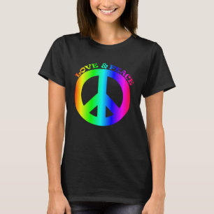 Liebe Friedensfreiheit 60er 70er Gefärbte Krawatte T-Shirt