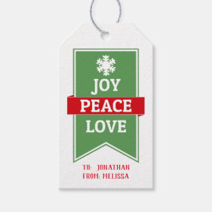 Liebe, Friedensfreude/Weihnachtsbanner /Personalis Geschenkanhänger