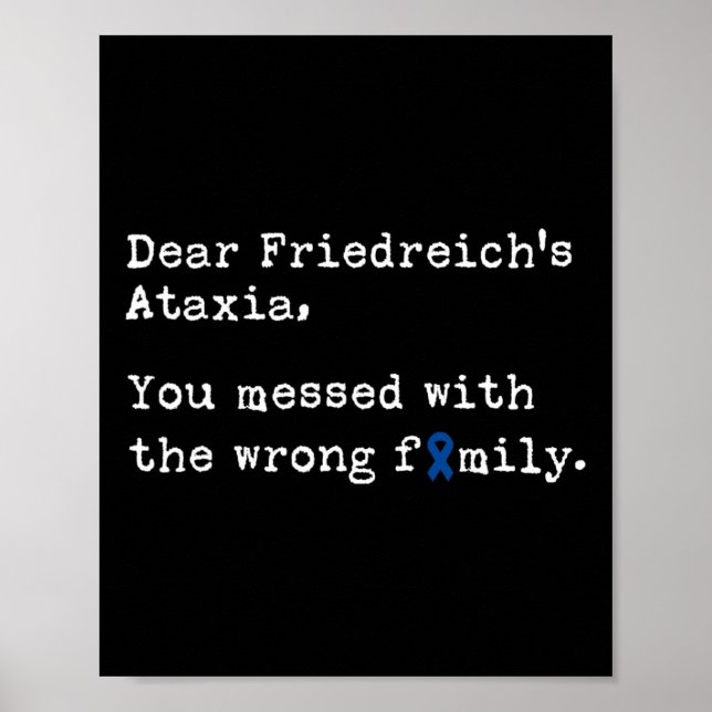 Liebe Friedreichsche Ataxie  Poster (Vorne)