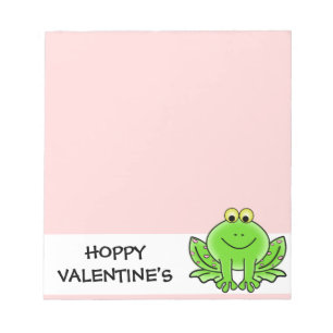Liebe Frog Funny Gruß: Hoppy-Valentinstag Notizblock
