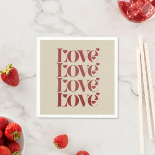 Liebe Frohen Valentinstag Valentine Paar  Serviette
