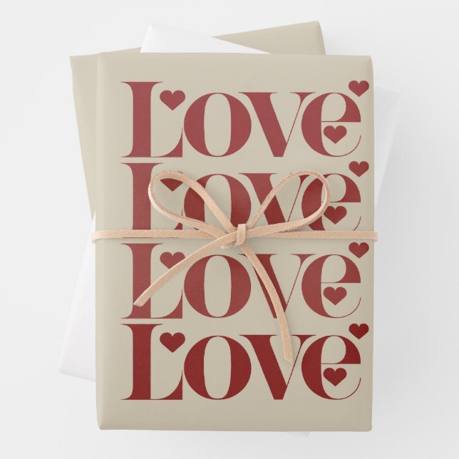 Liebe Frohes Valentinstag Valentinstag Geschenkpapier Set (Beispiel)