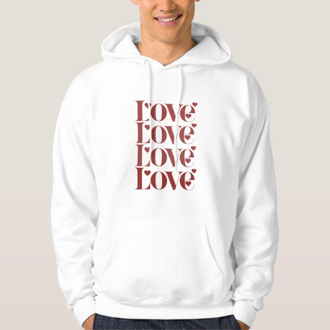 Liebe Frohes Valentinstag Valentinstag Hoodie (Vorderseite)