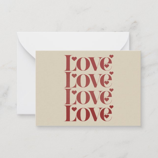 Liebe Frohes Valentinstag Valentinstag Mitteilungskarte (Vorderseite)