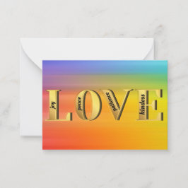 LIEBE-Früchte Gottes Geist Christain Glaube Mitteilungskarte