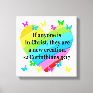 LIEBE FÜLLTE 2 CORINTHIANS 5:17 VERSE LEINWANDDRUCK