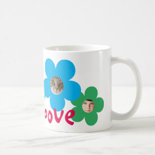 Liebe FUN BLUME FACES Vollständig anpassbar Kaffeetasse