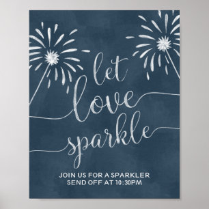 Liebe-Funkeln absenden Chalkboard Hochzeitszeichen Poster