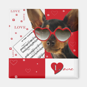 Liebe. Funny Dog Valentine's Day Gift Magnet