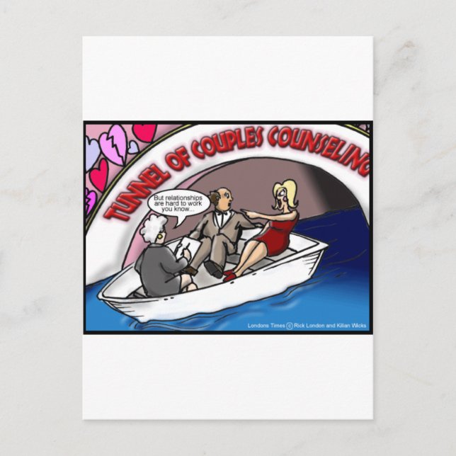 Liebe? Funny Offbeat Cartoon Geschenke & T-Shirt Postkarte (Vorderseite)
