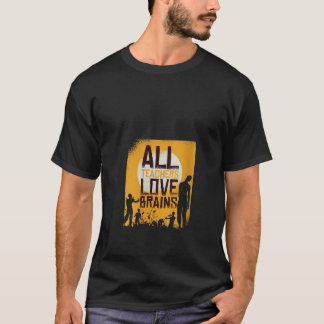 Liebe für alle Lehrerinnen Brains Zombie Teacher H T-Shirt