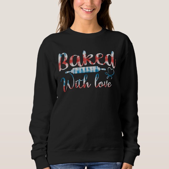 Liebe für Backwaren Koch oder Koch Sweatshirt (Vorderseite)