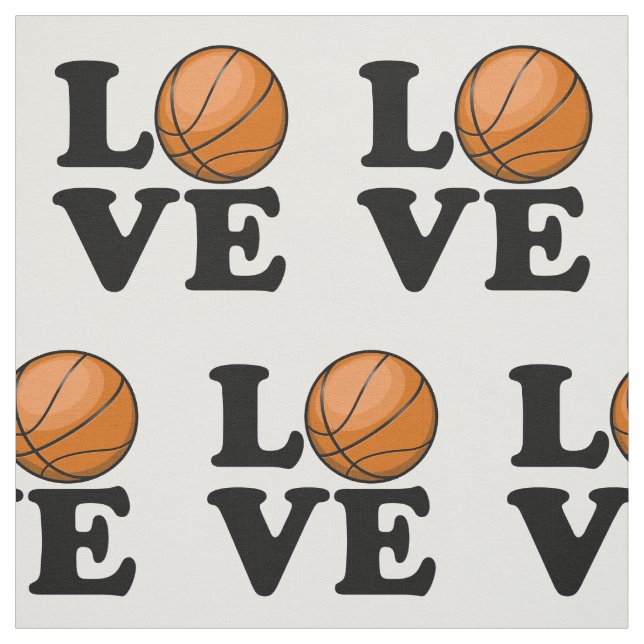 Liebe für Basketball Stoff (Muster)